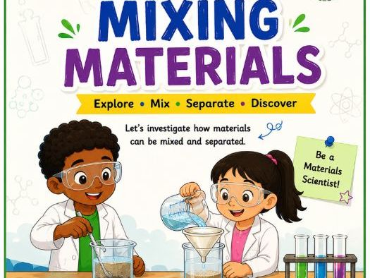 Grade 3 Science — Mixing Materials Printable Workbook