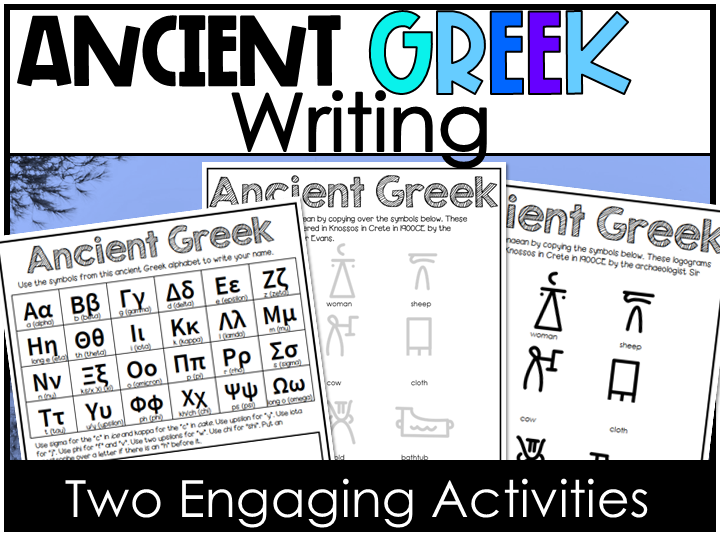 Ancient Greek Alphabet and Mycenaean Writing Script Activity