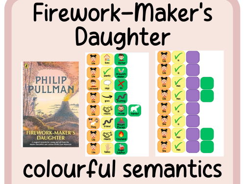 The Firework-maker's daughter- colourful semantics