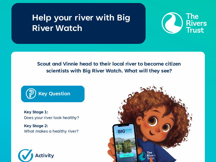 Activity card: Help rivers with the Big River Watch