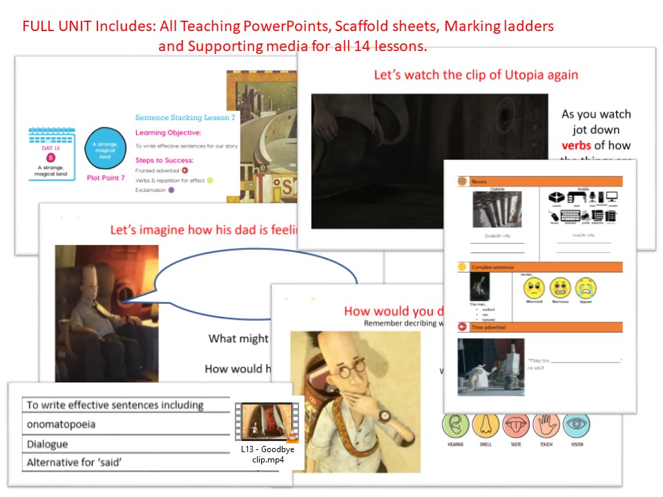 The Lost Thing - Sentence Stacking Lesson 1 resources  Year 4 Narrative Jane Considine Write Stuff