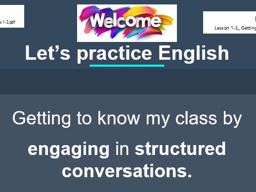 Getting to know my classmates.