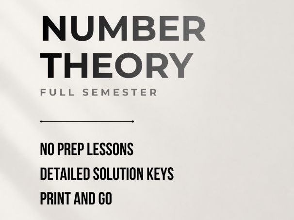 Complete Number Theory 30-Lesson Bundle | Ready-to-Teach Maths Cover Work & Home Learning