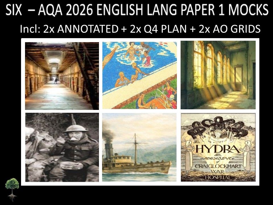 SIX - AQA PAPER 1 | 2026 FULL MOCKS | ANNOTATED | Q4 PLAN | AO GRIDS