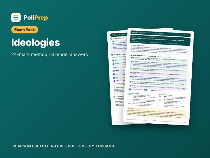 Ideologies Exam Pack: 24-Mark Essays (Edexcel A-level Politics)