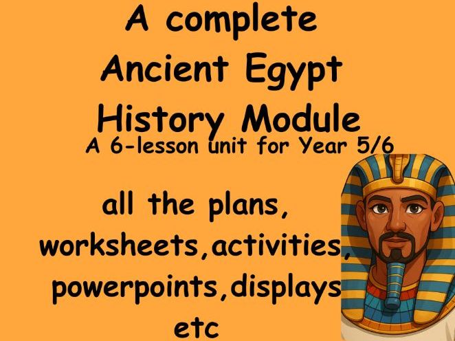 Ancient Egypt History Project 6 Lesson Editable Planning & Resource Pack Year 5 6