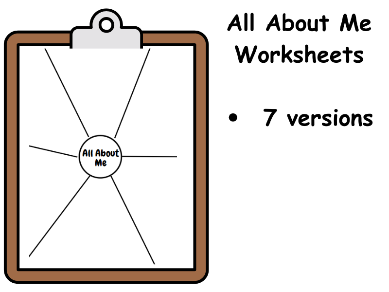 All About Me Worksheets