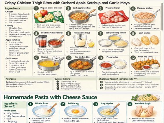 Yr 10/11 Seasonal High Skilled Step by Step Storyboards 3 Recipes SEND EAL Cooking Resource Classroo