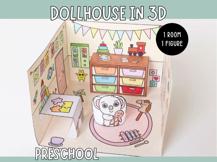 Dollhouse in 3D Craft - Preschool