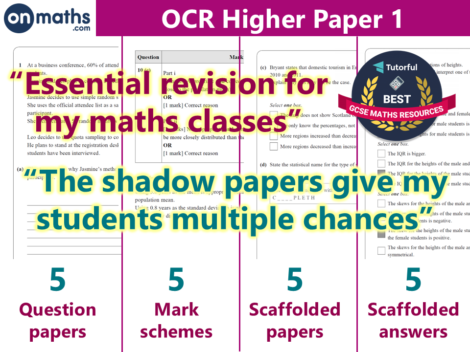 November 2026 Maths GCSE OCR Paper 1 Higher Predicted Paper