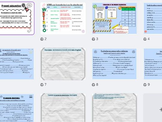 Spanish Pres. Subjunctive  A level (Pack)