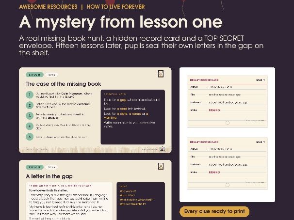 Year 3/4 Literacy - How to Live Forever - Lesson 1 - FREE