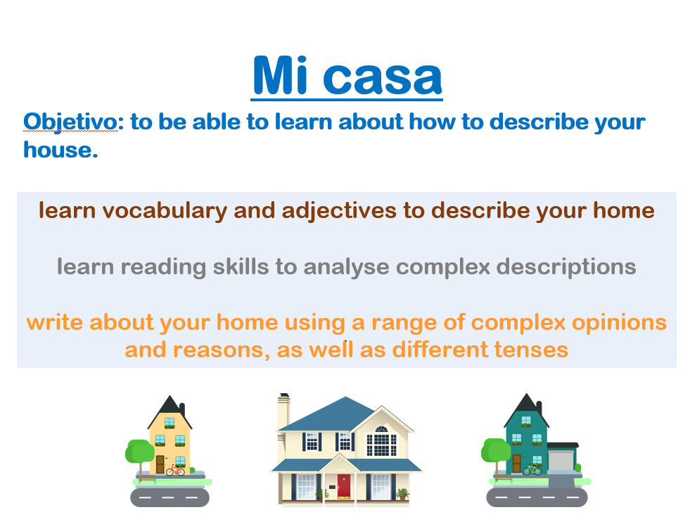 GCSE Spanish - Mi casa lesson / My house