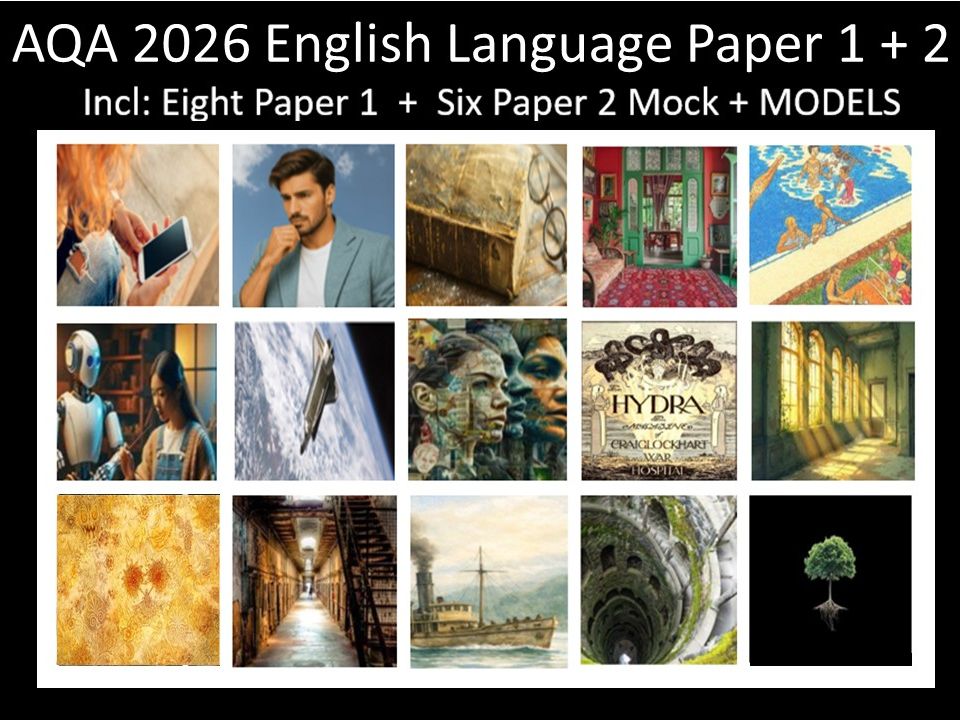 Fourteen AQA 2026 English Language Paper 1+ 2 Mocks + Models