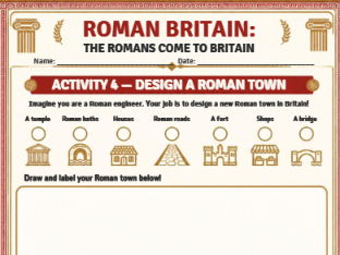 KS2 Roman Britain Worksheet Pack | Romans in Britain | 3 History Worksheets