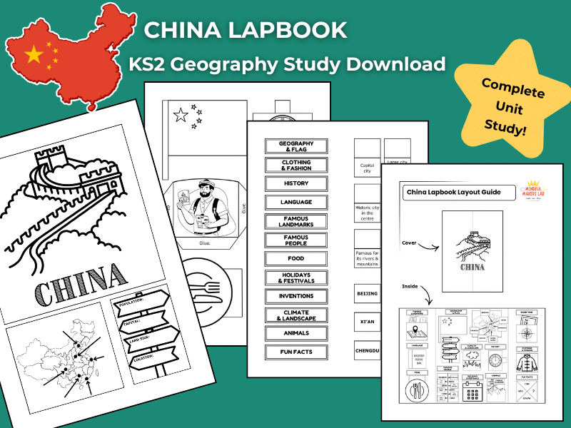 China KS2 Geography Activities | Lapbook