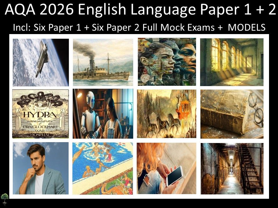 Twelve AQA 2026 GCSE English Language Paper 1 + 2 Mocks | MODELS