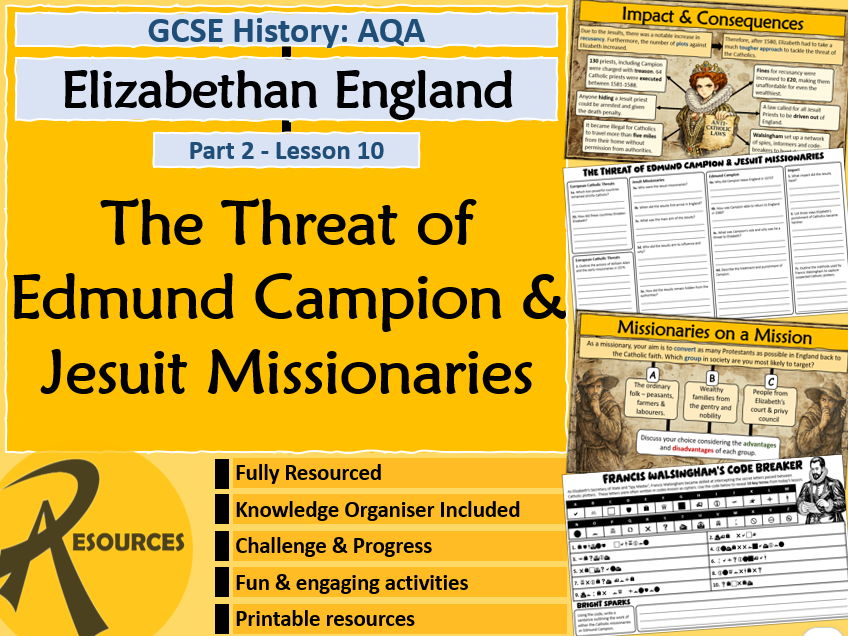Edmund Campion & Jesuit Missionaries - Elizabethan England - GCSE History - AQA
