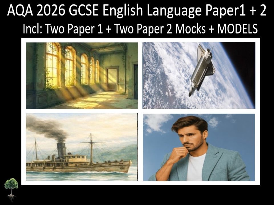 Four AQA 2026 GCSE English Language Paper 1 + 2 Mocks | Models