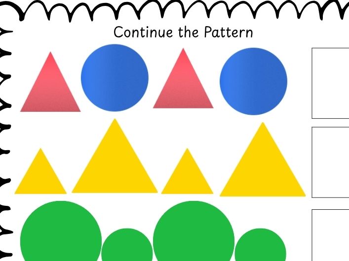 Continue the pattern (circles & triangles)