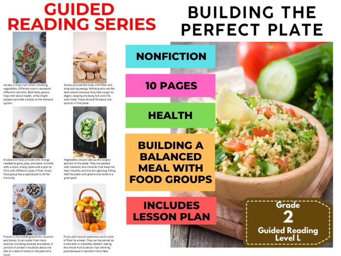 Guided Reading Level L - Building the Perfect Plate (with Lesson Plan)