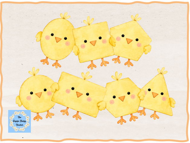 2D Shape Recognition - Spring / Easter Chicks Theme
