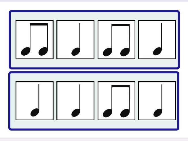 Rhythm Cards - crotchets and quavers