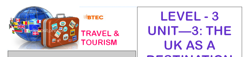 travel and tourism level 3 pearson