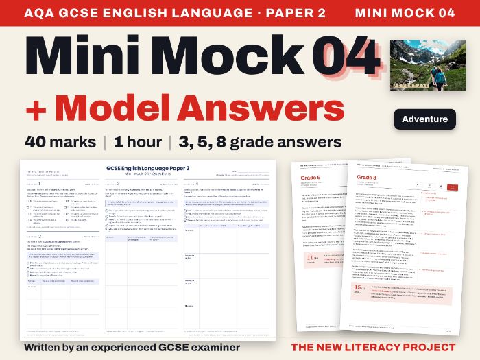 AQA GCSE English Language Paper 2 Mock 2026 | Section A Reading | Model Answers | Mini Mock 04
