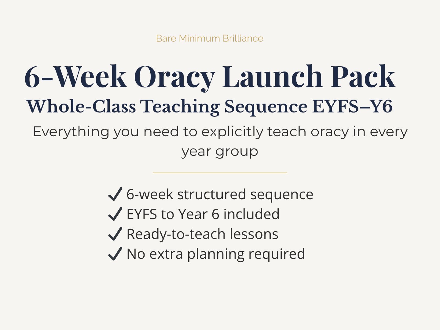 6-Week Oracy Launch Pack Bundle EYFS–Y6