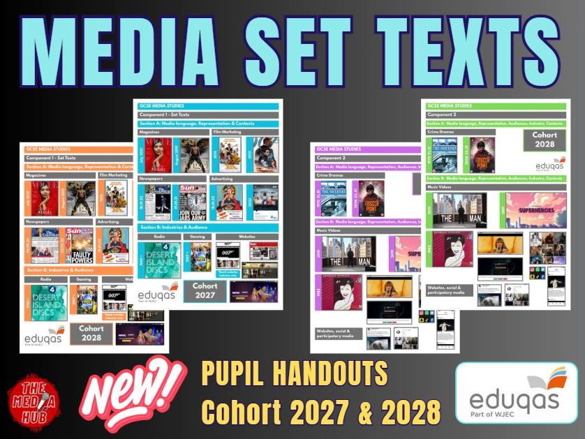 Media Set Texts Handout | Cohort 2027 & 2028 | New Set Texts | Eduqas GCSE Media Studies