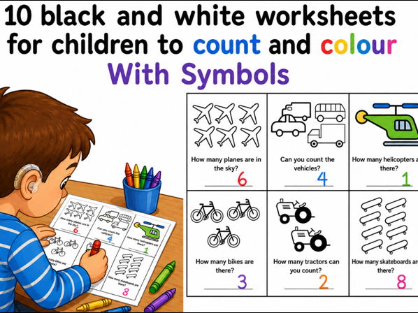 Count to 10 and Colour with Symbols
