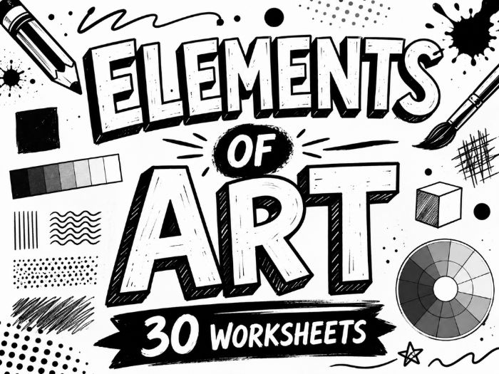 Elements of Art Worksheets | 30 KS3 Art Activities | Cover Lessons, Homework & Drawing Skills Pack