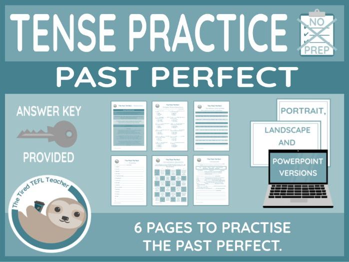 ESL Past Perfect Worksheets (PPT Version Included)
