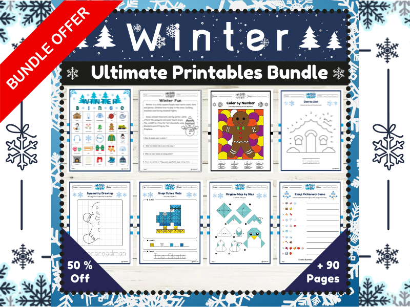 The Ultimate Winter Worksheets Bundle : Engaging Resources for Winter Learning