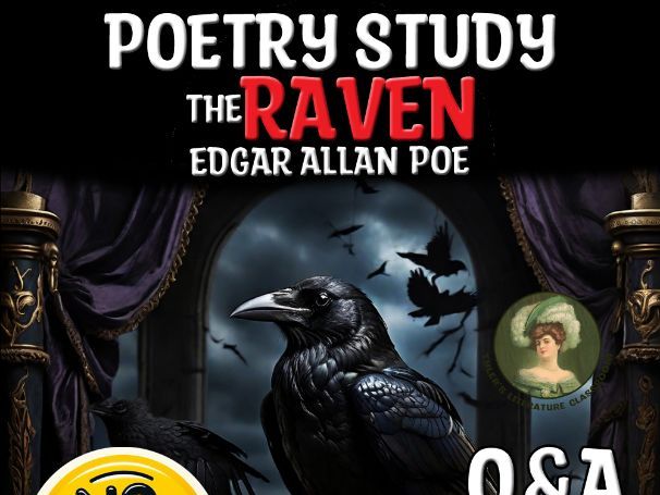 The Raven by Edgar Allan Poe | Q&A Poetry Analysis Sub Plan