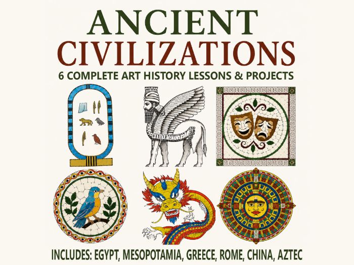 Ancient Civilisations Art History Bundle - Egypt, Greece, Rome, China, Aztec