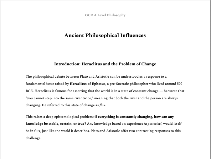 OCR A Level Religious Studies Philosophy of Religion – A/A* Full Revision Notes