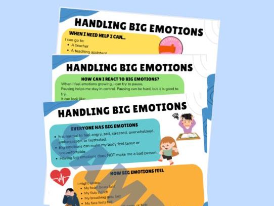 Handling Big Emotions (3 page pdf)