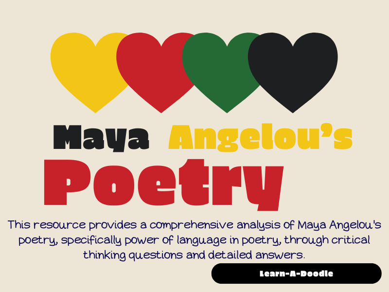 Exploring Maya Angelou's Poetic Language: Critical Thinking Questions & Answers!