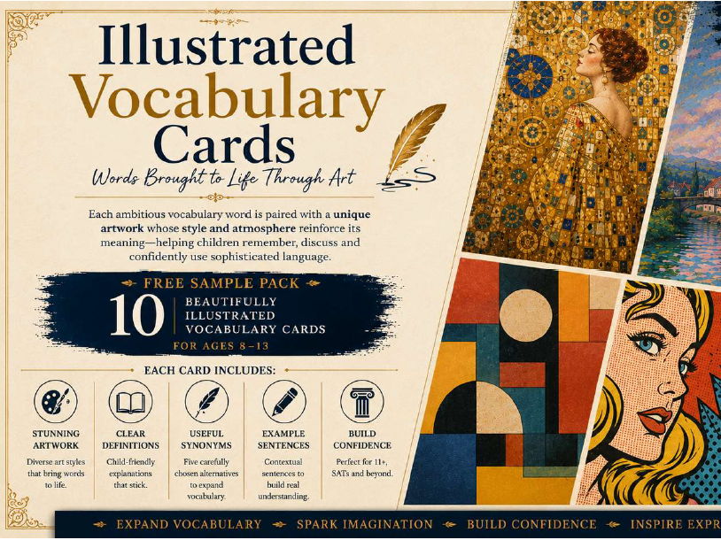 Illustrated Vocabulary Cards Sample Pack | Teaching Resources