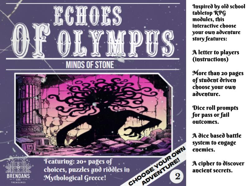 Greek Mythology Choose Your Own Adventure "Echoes Of Olympus: Minds Of Stone" Part 2
