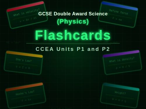 CCEA DAS Physics Flash card bundle (256 cards)