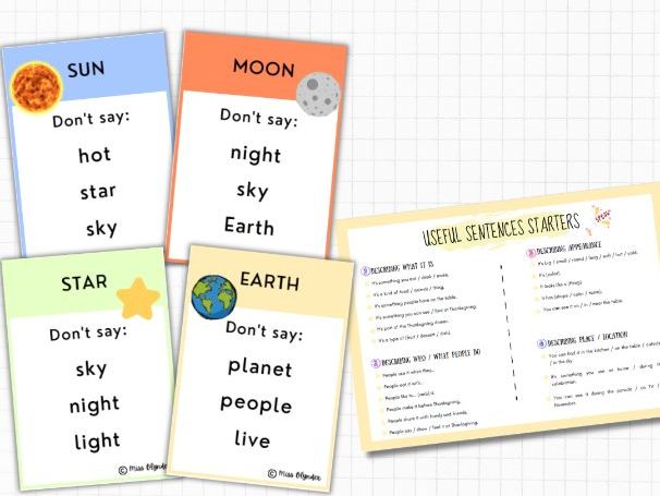 Space Taboo Game – ESL Speaking Activity | Solar System & Planets Vocabulary | KS2 | No Prep |