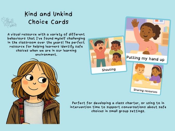 Kind and Unkind Choice Cards