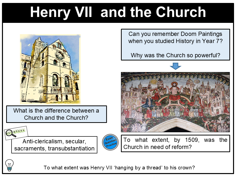 Henry VII Church and Religion: Authority, Influence and Control | AQA A ...
