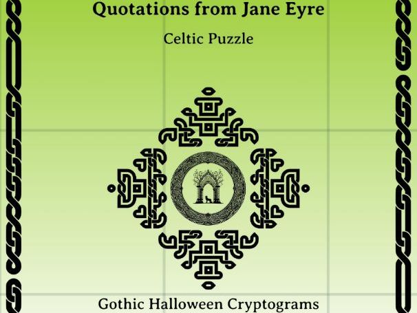 Jane Eyre Quotes: A Classic Literature Halloween and Gothic Cryptogram Set