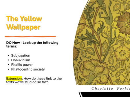 The Yellow Wallpaper Lessons 1 and 2