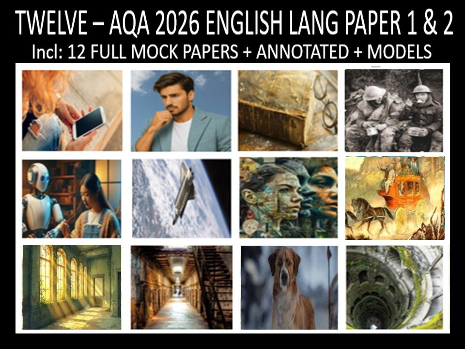 TWELVE - AQA PAPER 1 & 2 | 2026 FULL MOCKS | ANNOTATED | MODELS