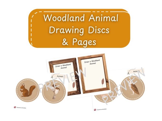 Woodland Animal Drawing Discs & Pages